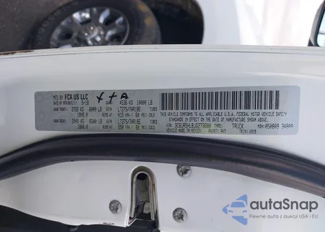 2018 Ram 2500 Tradesman 4X4 8' Box z USA, uszkodzony, nr VIN 3C6UR5HL8JG273680